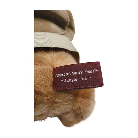Jungle Joe Talking Brown Teddy Bear Plush Vintage Safari Friends 8" 1998 Hat - Picture 3 of 7